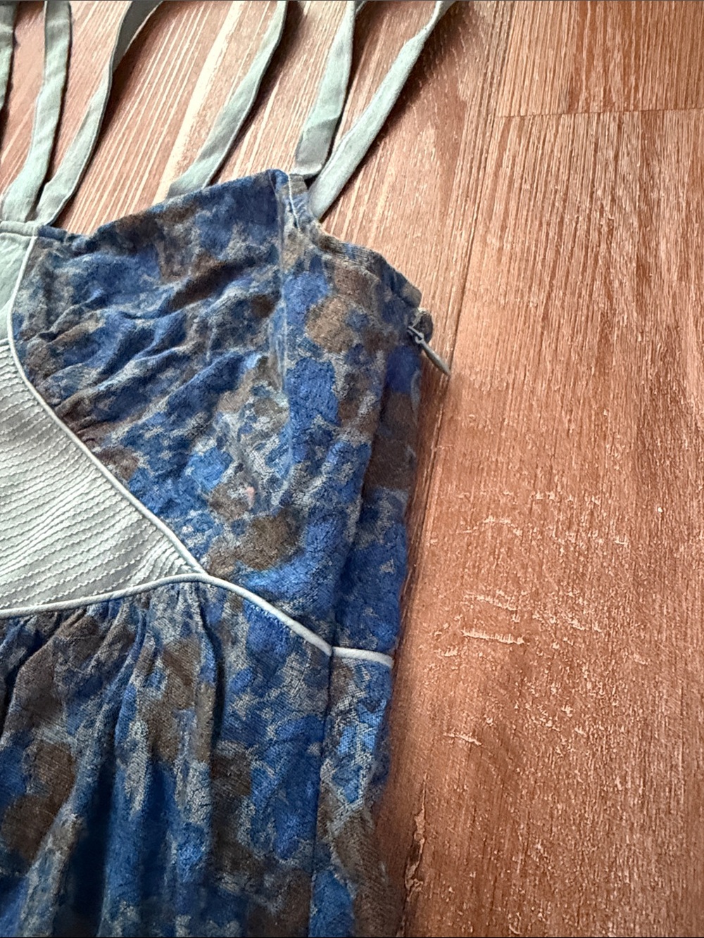 Free People Blue Floral Layered Strappy Dress - Picture 3 of 4